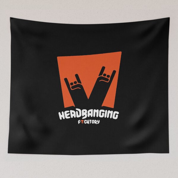 Item preview, horns headbanging logo designed and sold by manuvila.