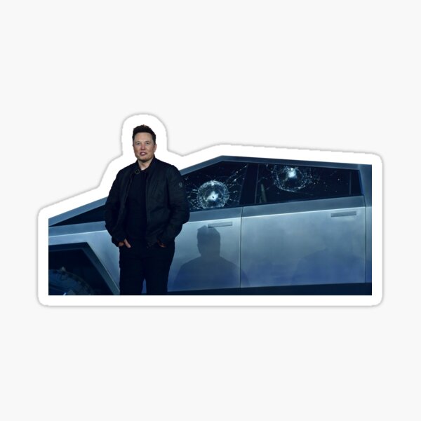 Breaking The Unbreakable Cybertruck Sticker