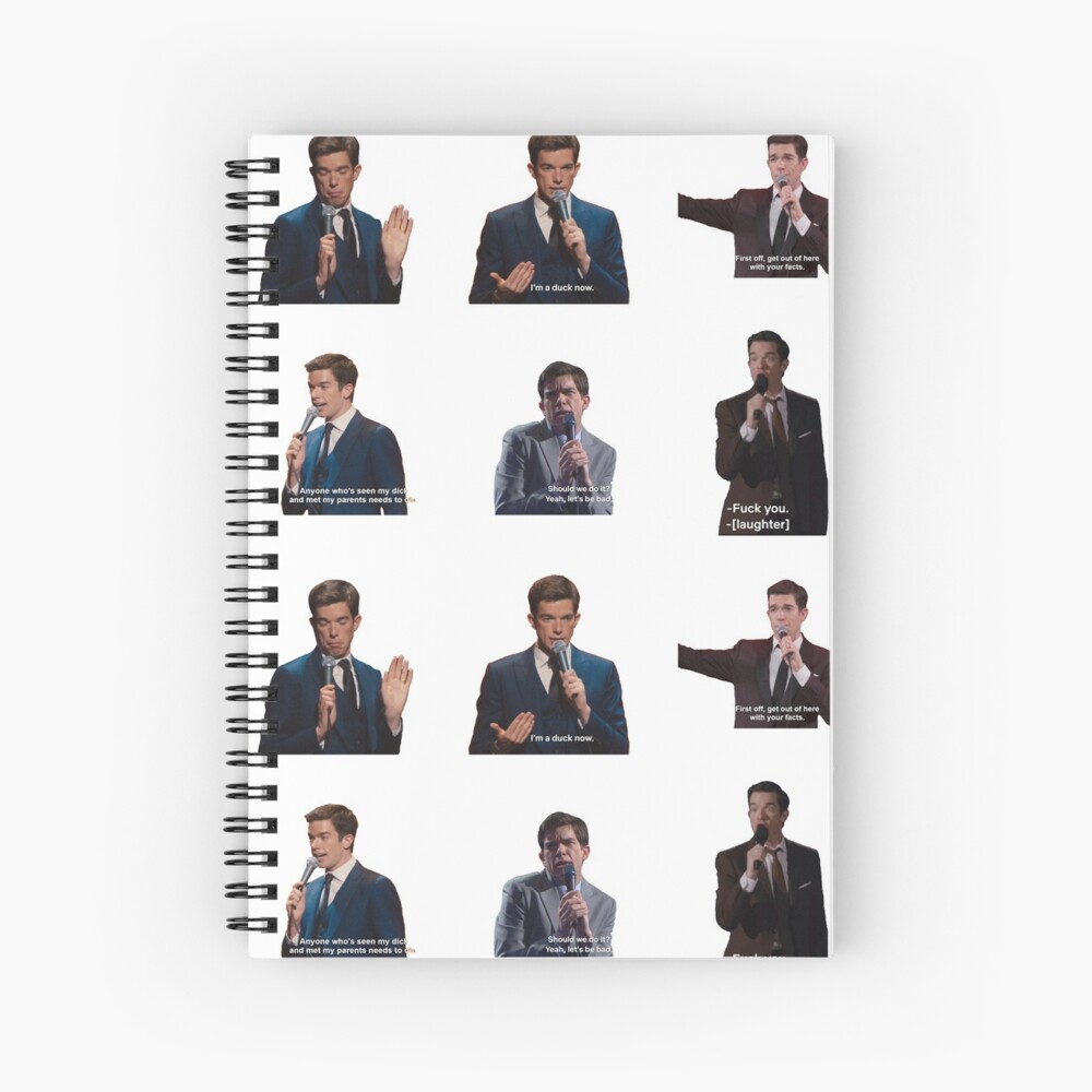 John Mulaney Sticker Set Spiral Notebook By Cheedee Redbubble