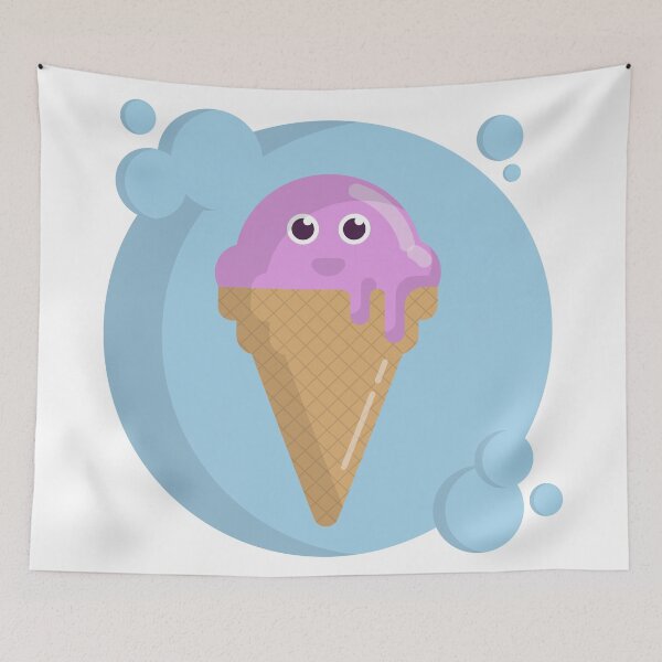 Item preview, Cute ice cream with face designed and sold by mrdlucks.