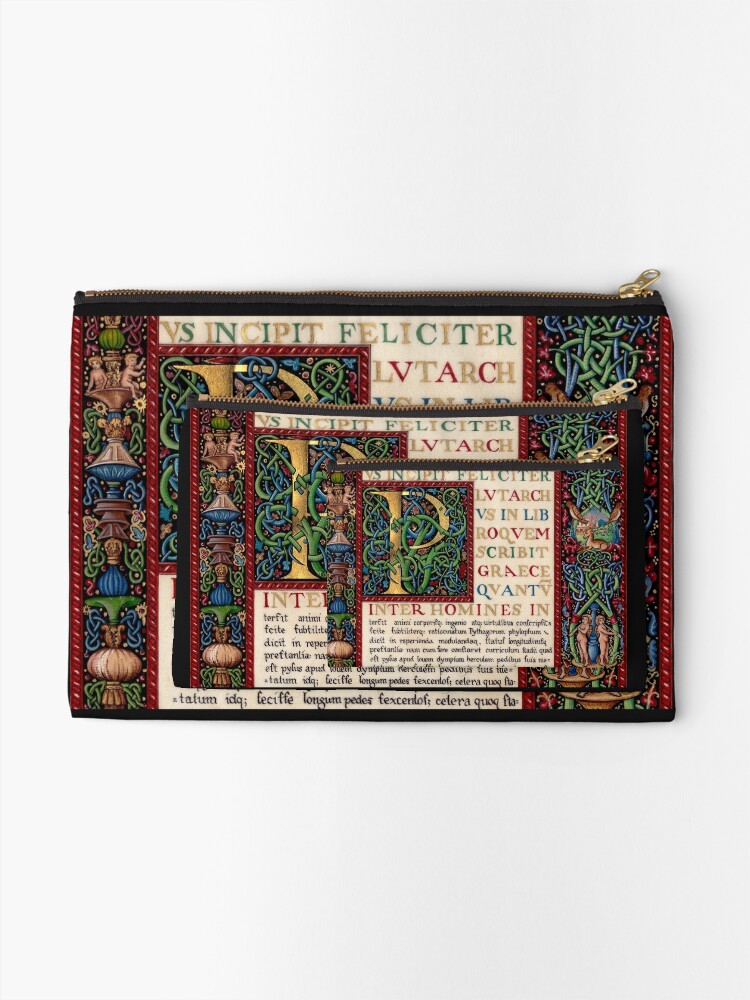 Alternate view of Renaissance manuscript Zipper Pouch