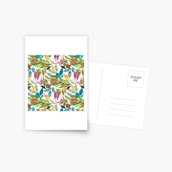 watercolor jungle Postcard
