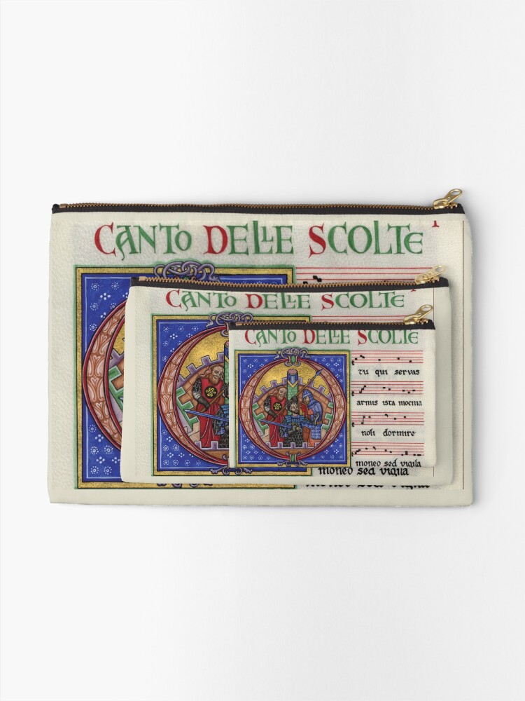 Alternate view of Medieval music Zipper Pouch