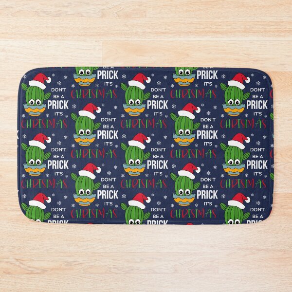 Item preview, Don't Be A Prick It's Christmas - Cactus With A Santa Hat In A Bowl designed and sold by DreamCactus.