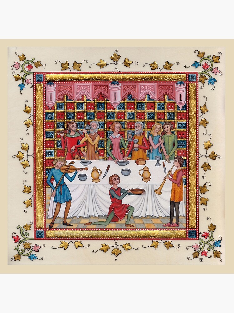 Medieval illumination - Gothic Banquet by TCilluminate
