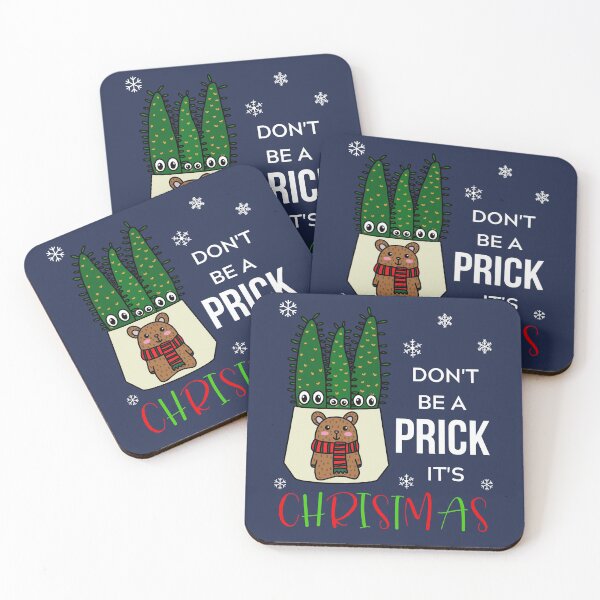 Item preview, Don't Be A Prick It's Christmas - Eves Pin Cacti In Christmas Bear Pot designed and sold by DreamCactus.
