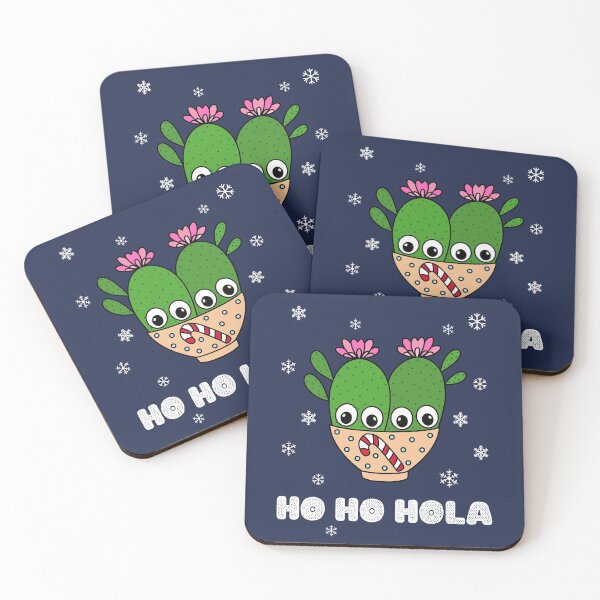 Artikelvorschau, Ho Ho Hola - Cacti Couple In Christmas Candy Cane Bowl entworfen und verkauft von DreamCactus.