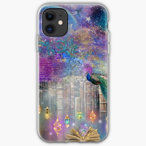 Whimsical Peacock Fantasy Art iPhone Soft Case