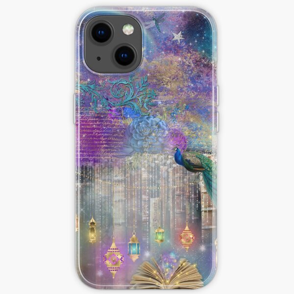 Whimsical Peacock Fantasy Art iPhone Soft Case