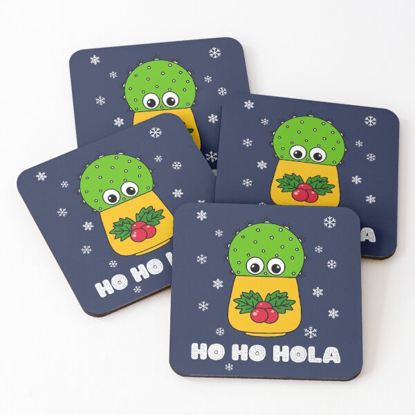 Item preview, Ho Ho Hola - Cute Cactus In Christmas Holly Pot designed and sold by DreamCactus.