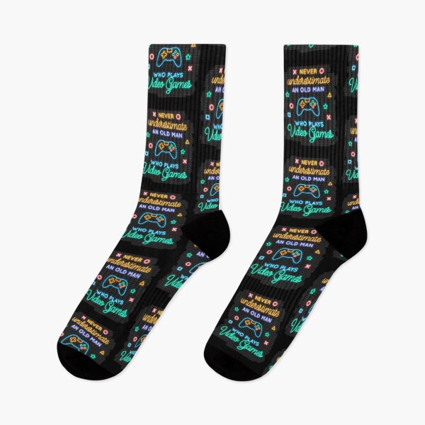 Item preview, Never Underestimate an Old Man Who Plays Video Games designed and sold by EdifyEra.