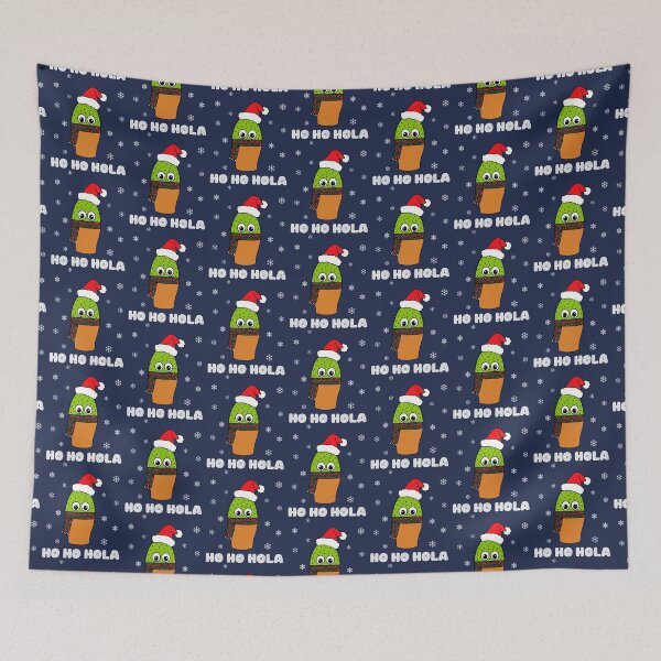 Artikelvorschau, Ho Ho Hola - Cute Cactus With Christmas Scarf entworfen und verkauft von DreamCactus.