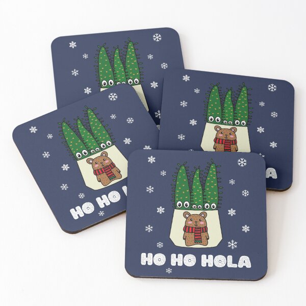 Artikelvorschau, Ho Ho Hola - Eves Pin Cacti In Christmas Bear Pot entworfen und verkauft von DreamCactus.