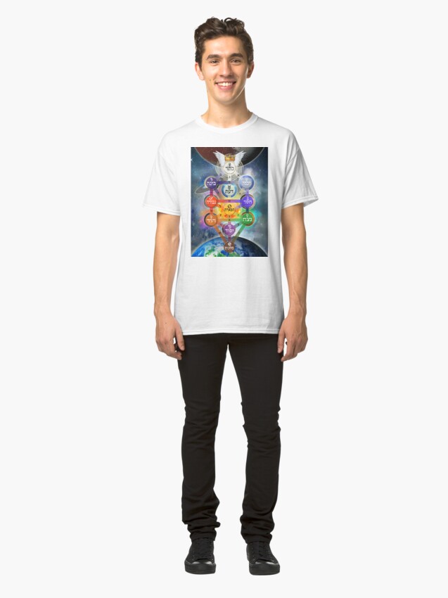 Alternate view of Kablalistic Tree of Life With Planets Classic T-Shirt