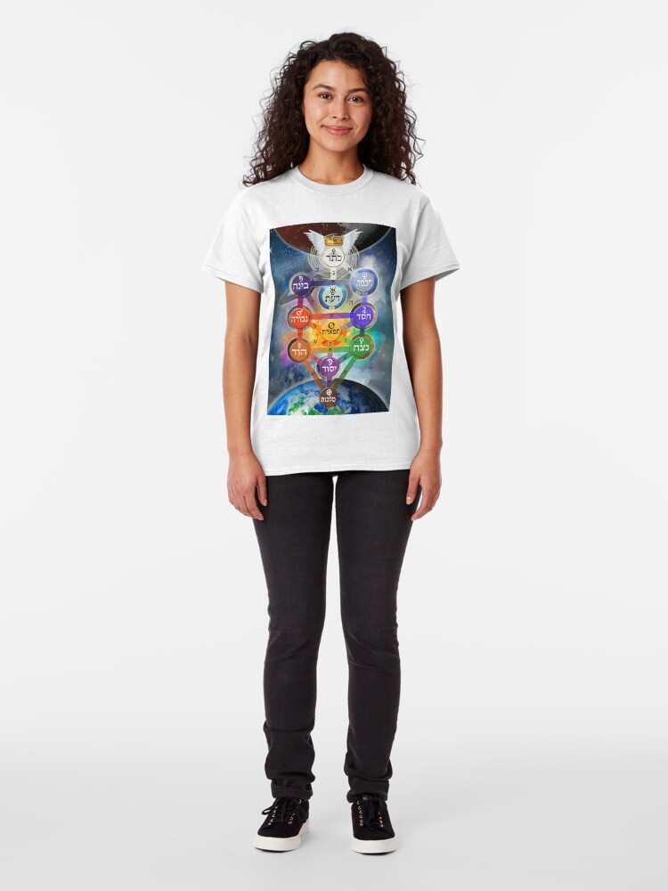 Alternate view of Kablalistic Tree of Life With Planets Classic T-Shirt