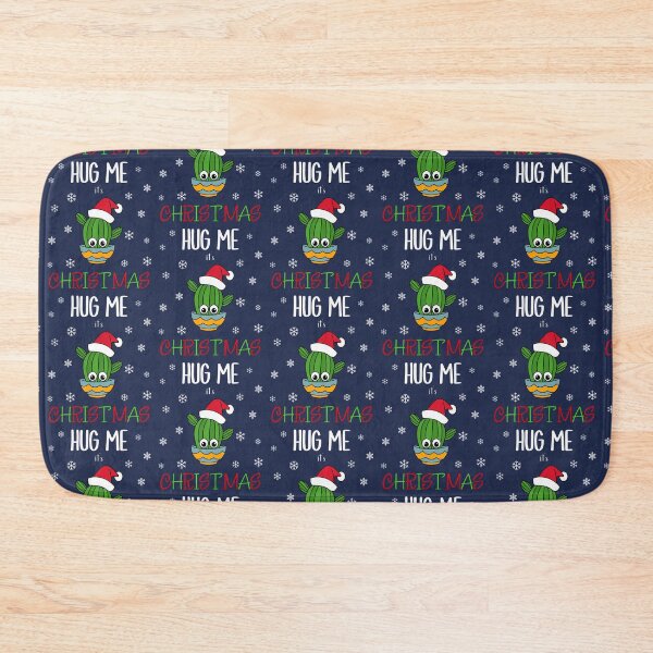 Item preview, Hug Me It's Christmas - Cactus With A Santa Hat In A Bowl designed and sold by DreamCactus.