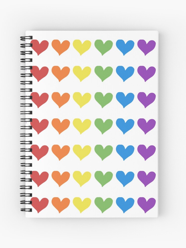 Cuaderno de espiral « amor y felicidad. ¡Los corazones del arco iris son  para todos!» de digitalbulldog | Redbubble