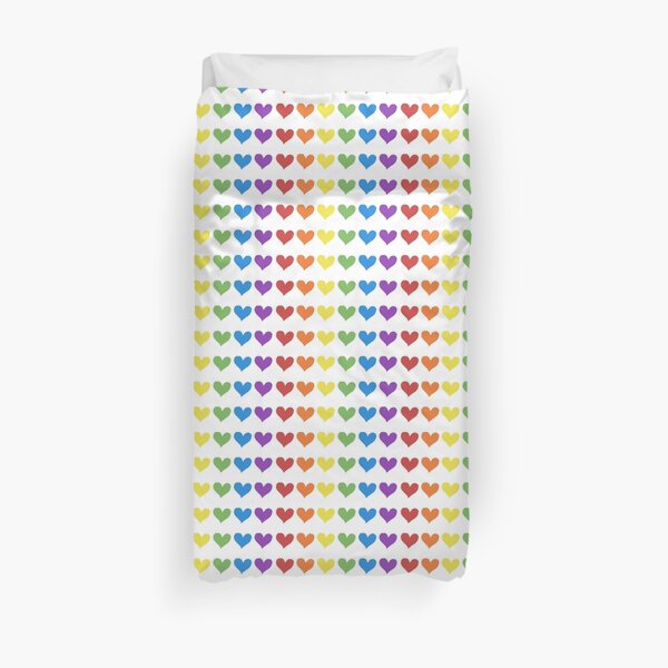 Liebe und Glück. Regenbogenherzen sind für alle! Bettbezug