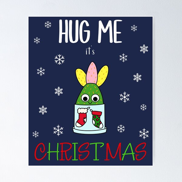Item preview, Hug Me It's Christmas - Hybrid Cactus In Christmas Themed Pot designed and sold by DreamCactus.