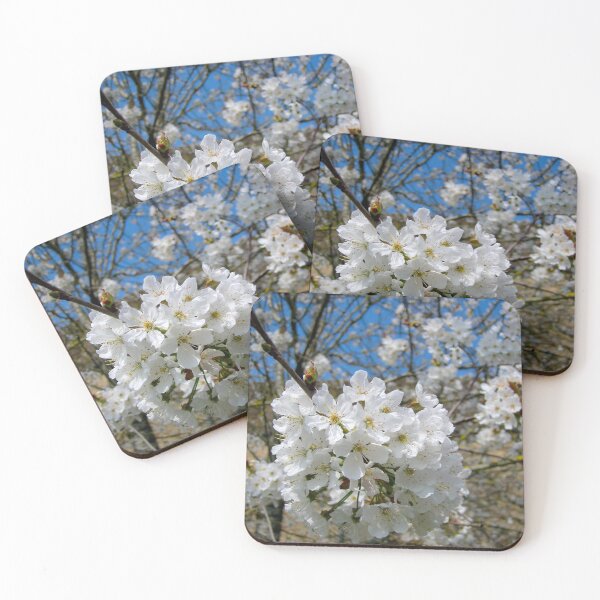 Item preview, White blossoms with blue sky designed and sold by CircusOfThought.