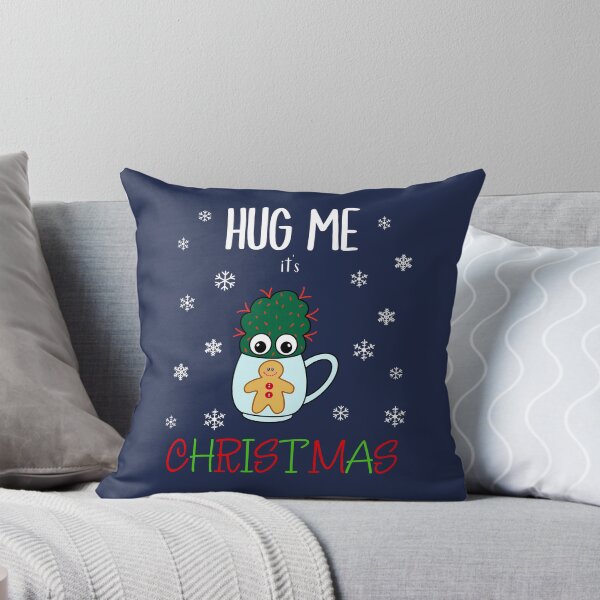 Artikelvorschau, Hug Me It's Christmas - Small Cactus With Red Spikes In Christmas Mug entworfen und verkauft von DreamCactus.