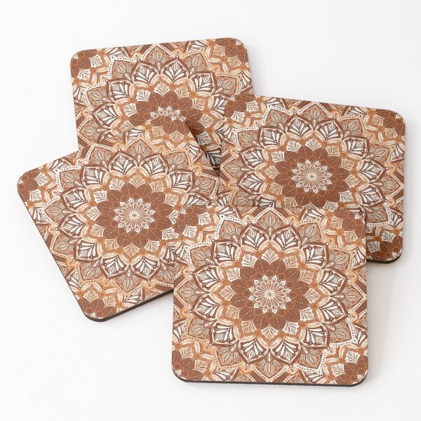 Item preview, Boho Mandala in Monochrome Brown and Cream designed and sold by micklyn.
