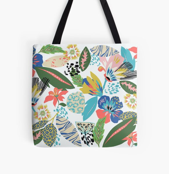 Funky floral All Over Print Tote Bag