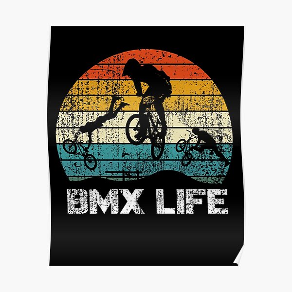 BMX LIFE Retro Vintage Gift Poster