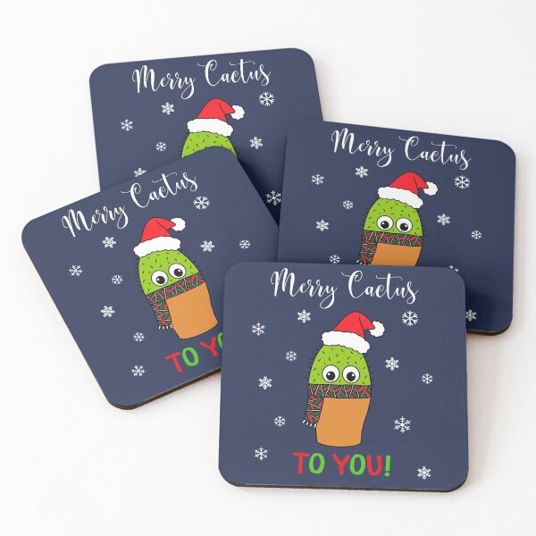 Item preview, Merry Cactus To You - Cute Cactus With Christmas Scarf designed and sold by DreamCactus.