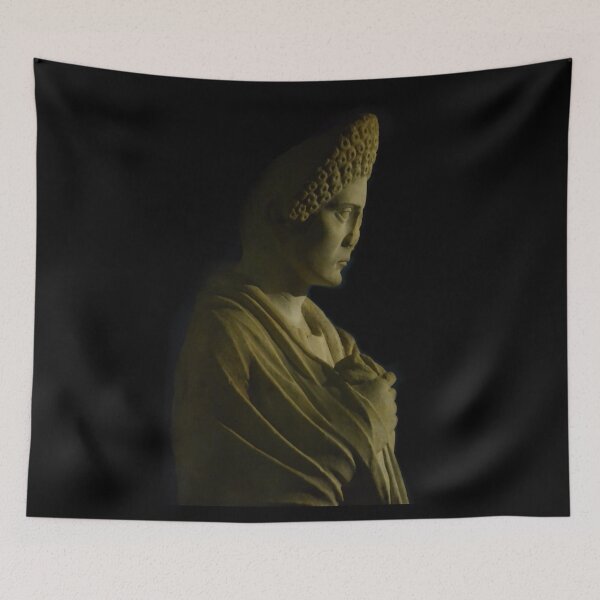 Item preview, Ancient Greek Sculpture in marble of a noble woman with flowing robes and elaborate hair designed and sold by neil harrison.