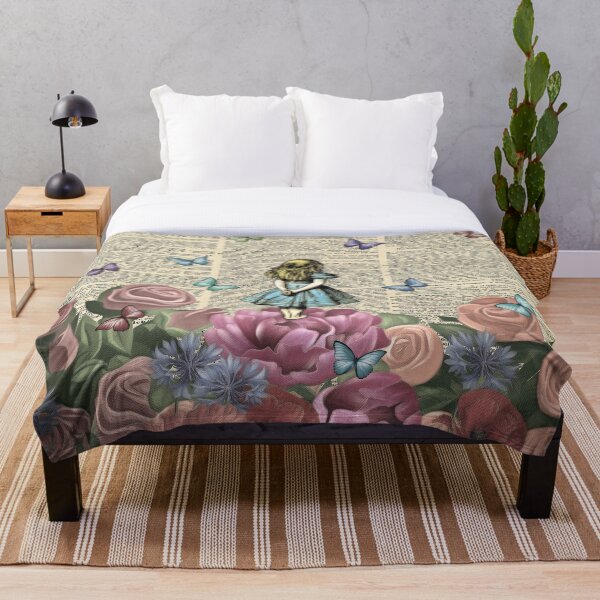 Alice In Wonderland - Wonderland Garden Throw Blanket