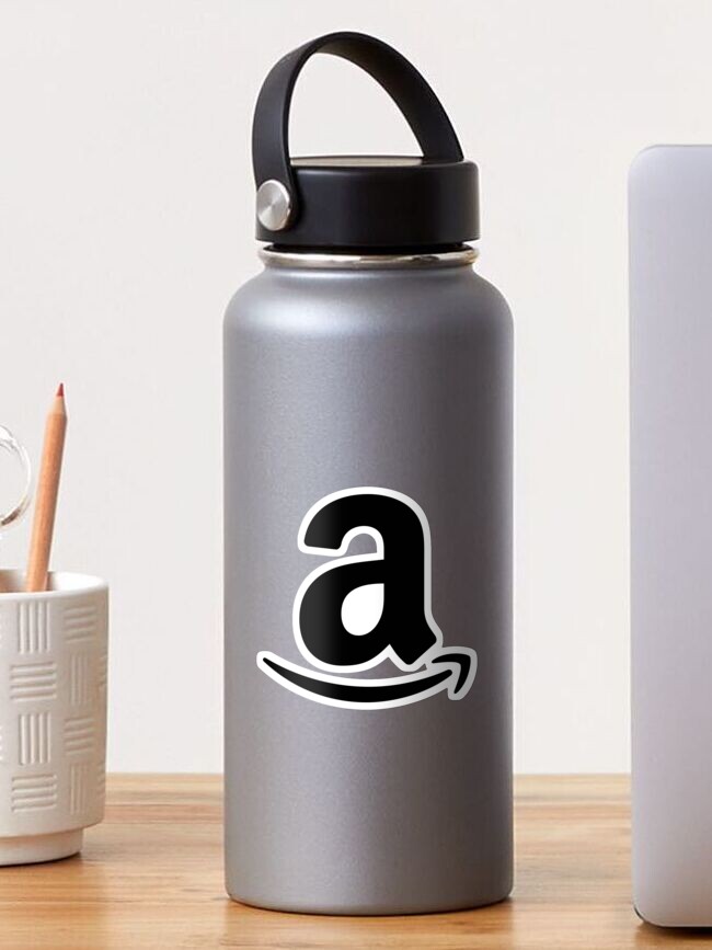 Amazon Logo Black On A White Background Sticker By Gonoa Redbubble