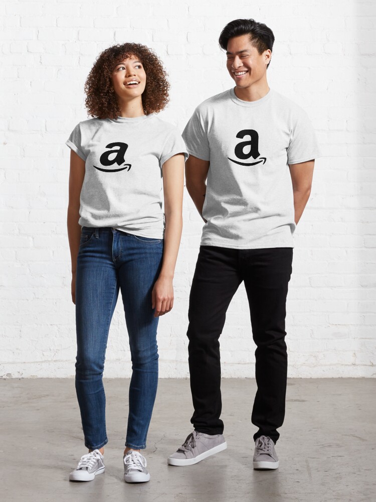 Amazon Logo Black On A White Background T Shirt By Gonoa Redbubble