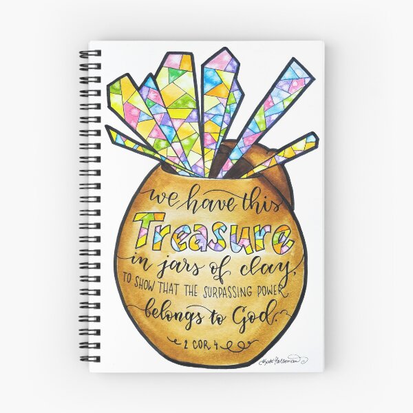 Item preview, Treasure in Jars of Clay - Christian Watercolor Art - Mosaic Light Beams designed and sold by Kate Holloman Art.