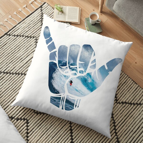 Surf Hang Loose - white Floor Pillow