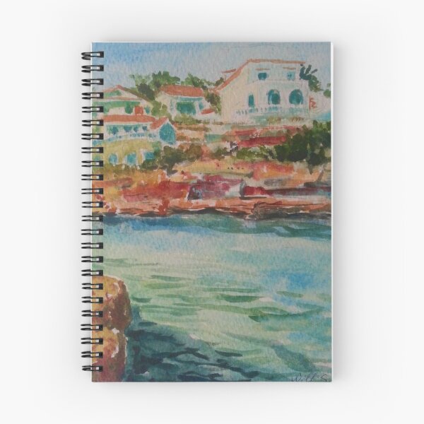 Item preview, Oceanside villas watercolor painting designed and sold by MAS Graphic Design.