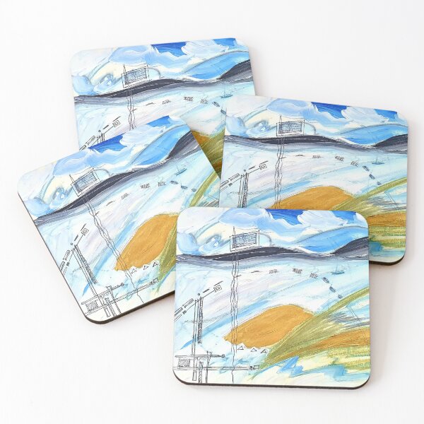 Item preview, architectural landscape, acrylic, pencil on paper designed and sold by Tereza Pilar  Art.