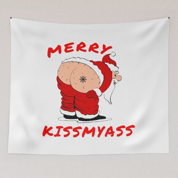 Item preview, Merry Kissmyass, Merry Christmas, Frohe Weihnachten, Fröhliche Weihnachten, Wesołych Świąt,  Święty Mikołaj, Weihnachtsmann, Santa Claus, designed and sold by Marcin Adrian.