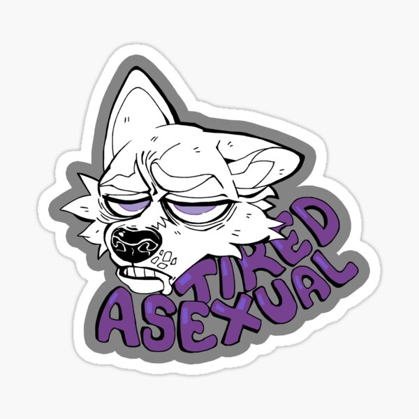 tired asexual Sticker