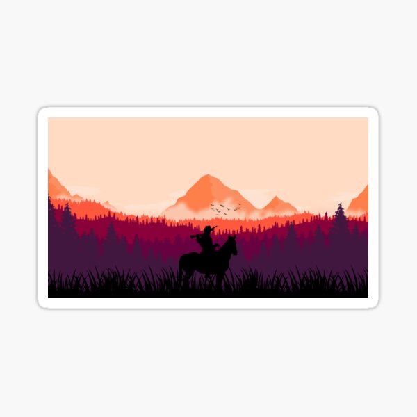 Vista previa del artículo con la obra «Atardecer en el salvaje oeste», diseñado y vendido por POSTBADMERCH.