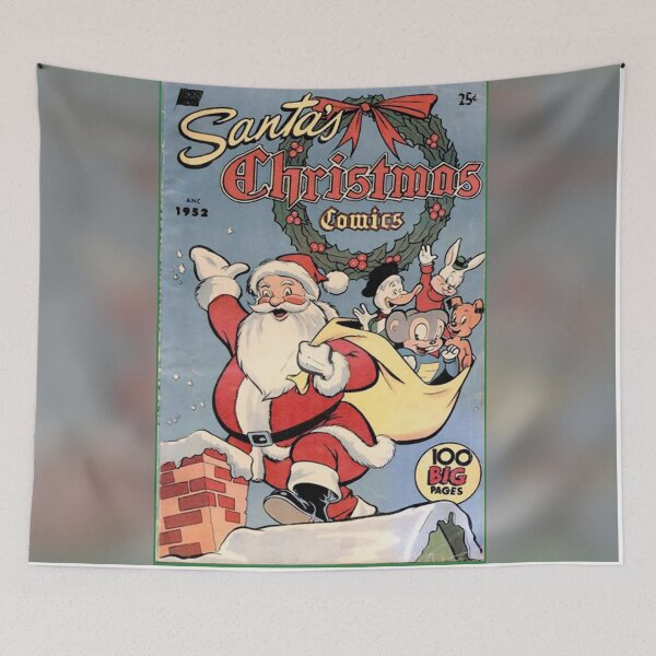 Item preview, Santa's Christmas Comics 1952 Funny Vintage Holiday Scene designed and sold by Art2Me.
