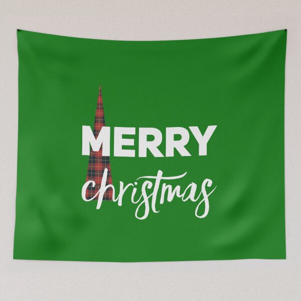 Item preview, Classic Merry Christmas Red Plaid Tree designed and sold by piastrelli.