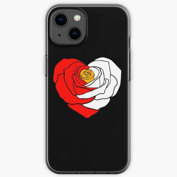 Ezidxan Rose in a heart. Beautiful Ezidi Heart Shape Rose. Ezidxan Heart Rose Beautiful rose with the Yezidi flag iPhone Soft Case
