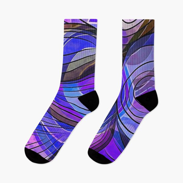 Item preview, Classic Blue and Mauve Doodle With Black Lines designed and sold by taiche.