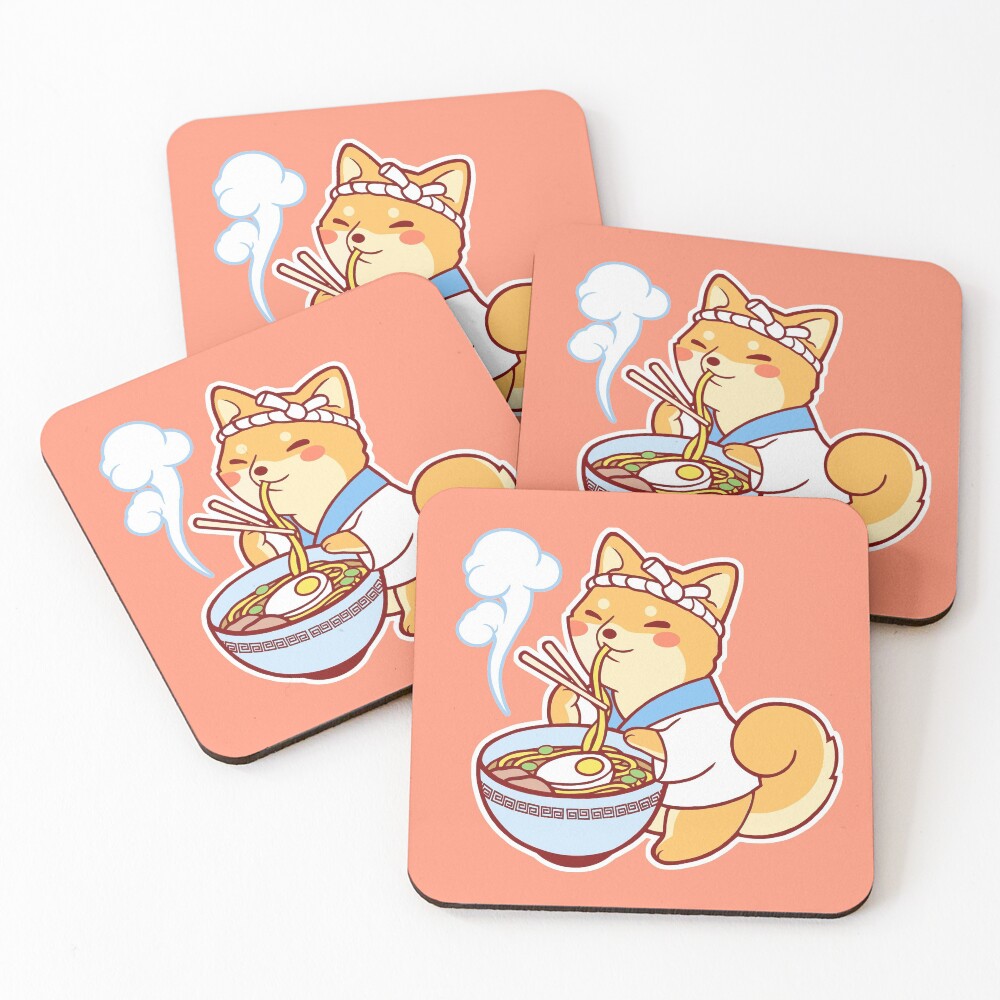Ramen Shiba Coasters (Set of 4)