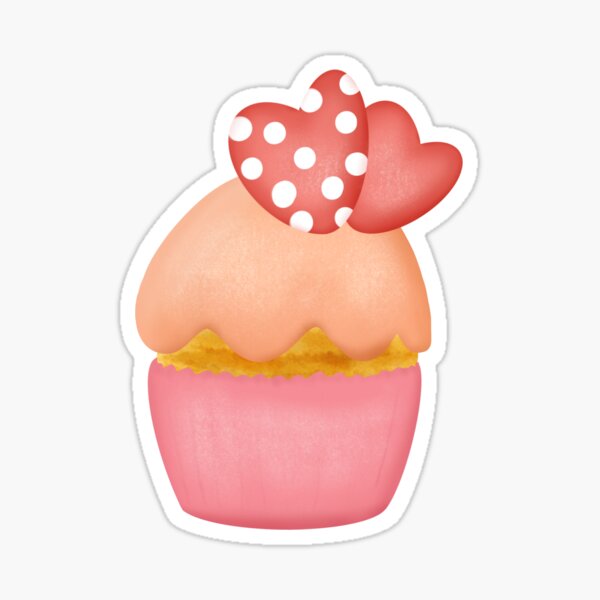 Sticker Kawaii Cupcake Redbubble