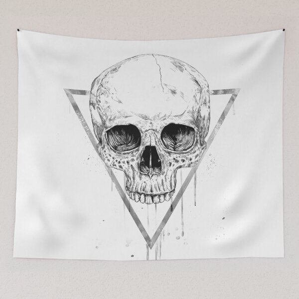 Item preview, Skull in a triangle (bw) designed and sold by soltib.