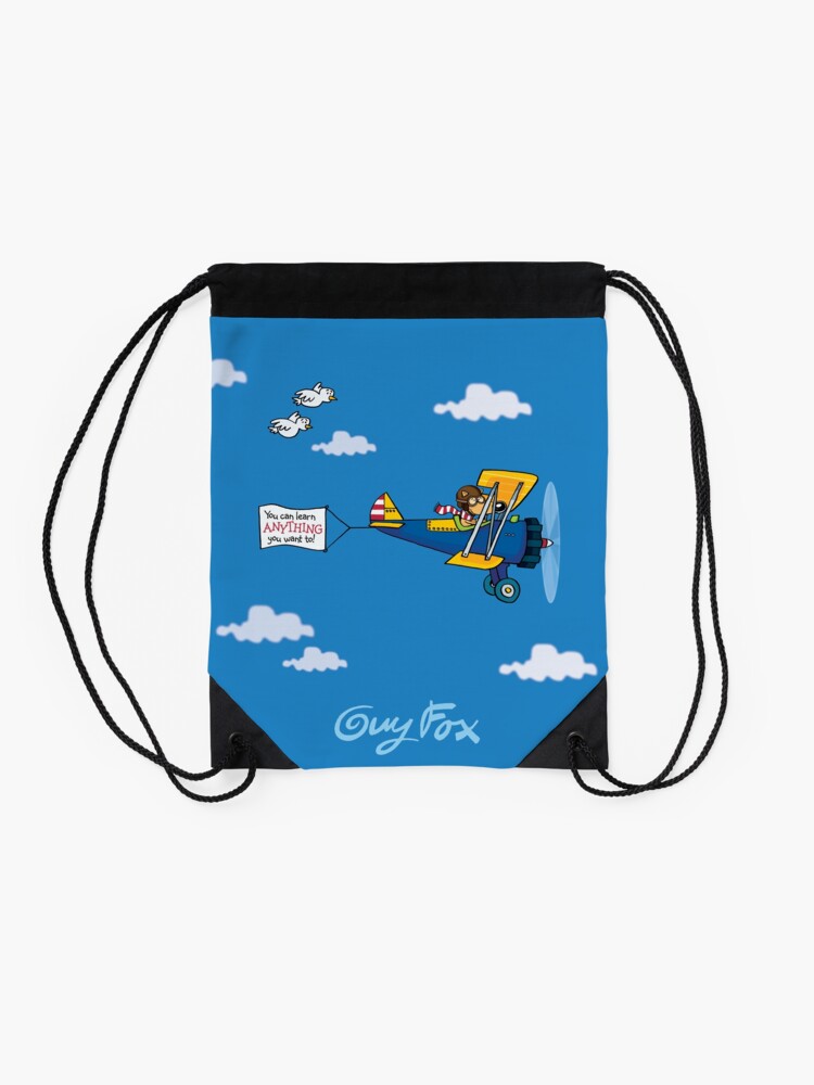 Thumbnail 2 of 3, Drawstring Bag, Guy Fox Flying designed and sold by GuyFox.
