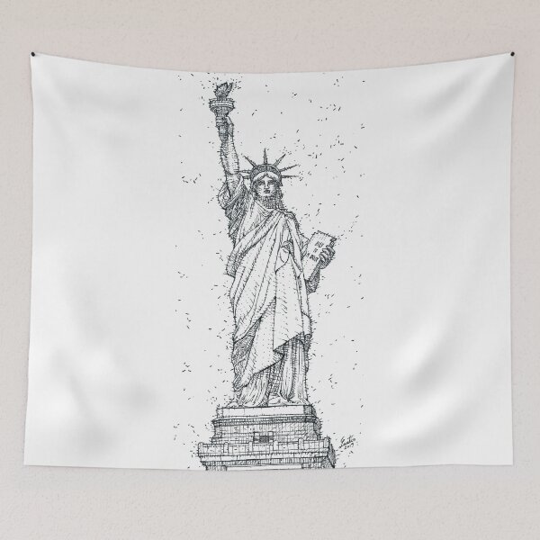 Item preview, STATUE OF LIBERTY - ink painting designed and sold by lautir.