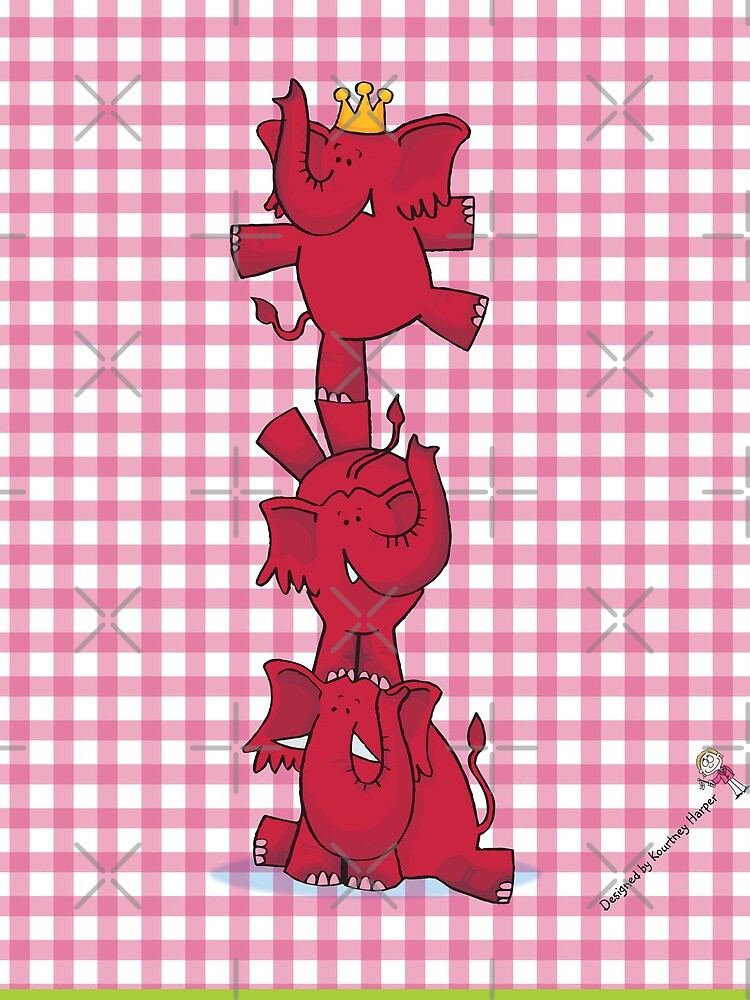 Thumbnail 3 of 3, Drawstring Bag, We ALL love Red Elephants! designed and sold by GuyFox.
